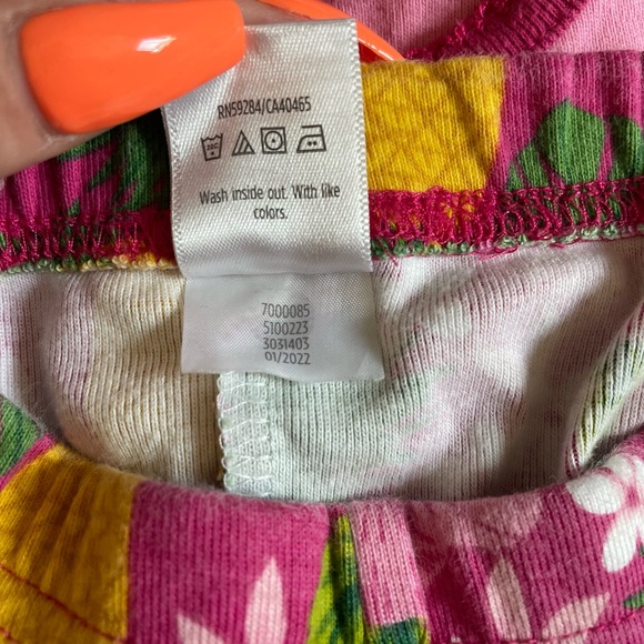 Gymboree Baby Toddler Girl 18-24M Embroidered Pineapple Pajama Set Tropical - Picture 7 of 7